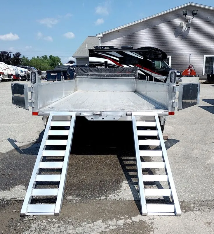 2025 Mission Trailers 7×16 14K Aluminum Hydraulic Dump w/Ramps, HD D-Rings, Barn Doors, Tarp Kit