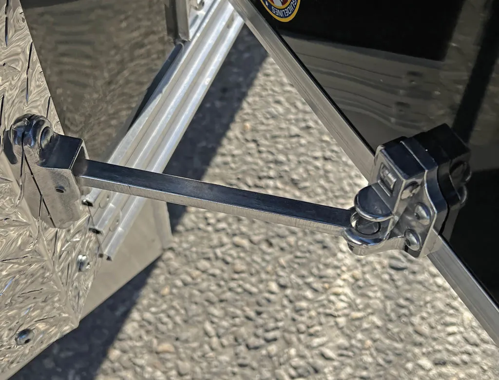 2024 Sno Pro 7.5×22 Aluminum 4-Place Drive In/Out w/Extra Height, Mats & Guides, Canopy