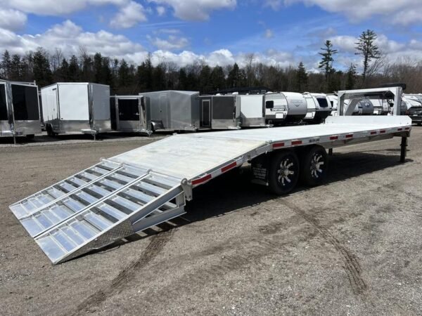 2024 Alum Line Trailers 8.5×24 13K Aluminum Gooseneck w/Flip-Over Ramps