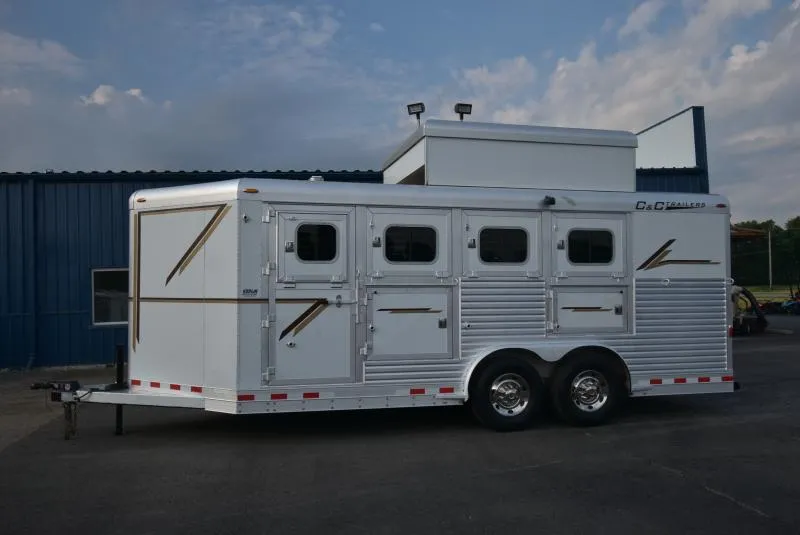 2008 C and C Trailers 4 Horse Bumper Horse Trailer