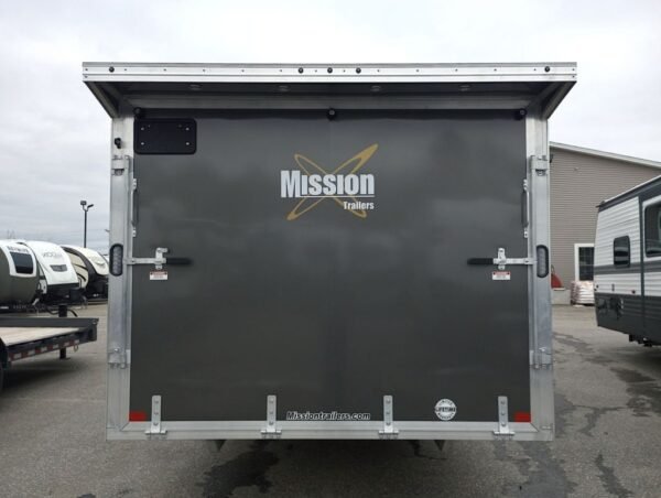2024 Mission Trailers 101×24 Aluminum 4/5-Place Drive In/Out Deckover w/Galvanized Pkg, Canopy