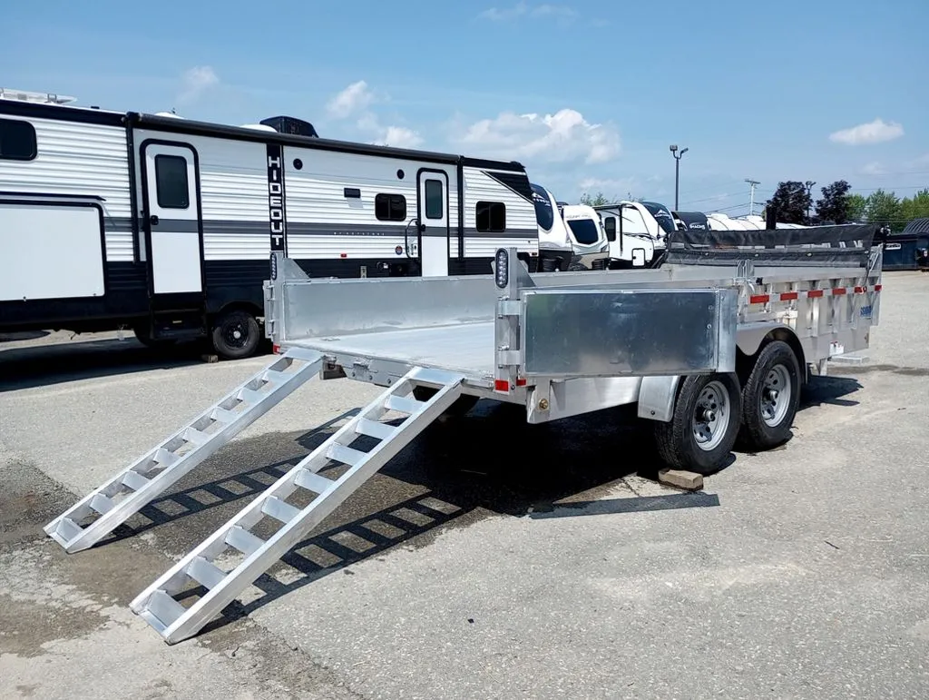 2025 Mission Trailers 7×16 14K Aluminum Hydraulic Dump w/Ramps, HD D-Rings, Barn Doors, Tarp Kit