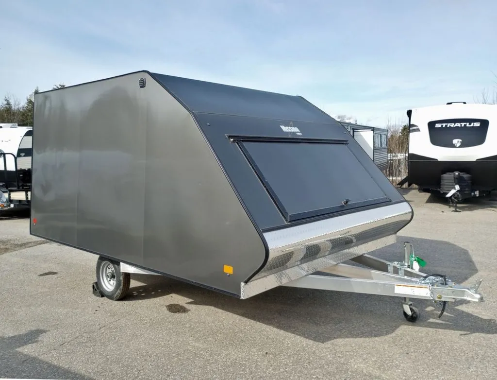 Mission Trailers 101×12 Aluminum 2-Place Crossover w/Mats & Guides, Rear Canopy