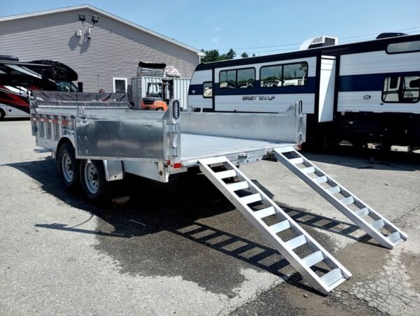 2025 Mission Trailers 7×16 14K Aluminum Hydraulic Dump w/Ramps, HD D-Rings, Barn Doors, Tarp Kit