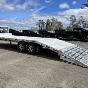 2024 Alum Line Trailers 8.5×24 13K Aluminum Gooseneck w/Flip-Over Ramps