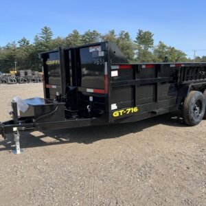 2024 Griffin Trailers 7×16 14K Telescopic Dump Trailer w/Ramps & Spare Tire Mount