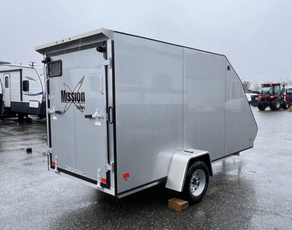 2024 Mission Trailers 60×12 Aluminum Single Place Crossover w/Galvanized Package, Rear Canopy