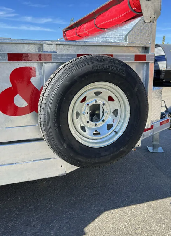 2024 N&N Trailers 7×14 14K Galvanized Hydraulic Dump w/Ramps, 2-Way Spreader Gate, Tarp Kit