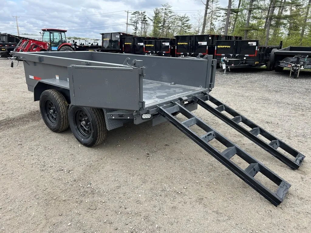 2024 RawMaxx 5X10 7K Powder Coated Dump Trailer w/Tarp Kit