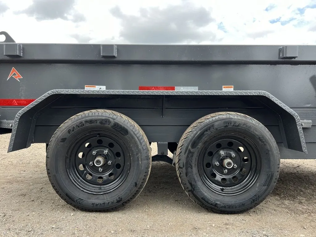 2024 RawMaxx 5X10 7K Powder Coated Dump Trailer w/Tarp Kit