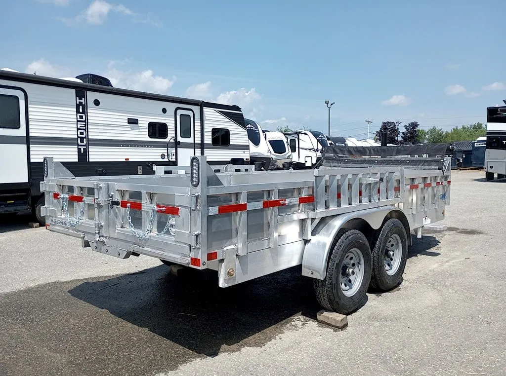 2025 Mission Trailers 7×16 14K Aluminum Hydraulic Dump w/Ramps, HD D-Rings, Barn Doors, Tarp Kit
