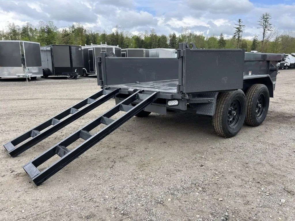 2024 RawMaxx 5X10 7K Powder Coated Dump Trailer w/Tarp Kit