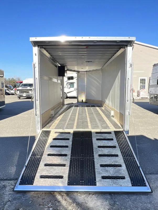 2024 Sno Pro 7.5×22 Aluminum 4-Place Drive In/Out w/Extra Height, Mats & Guides, Canopy