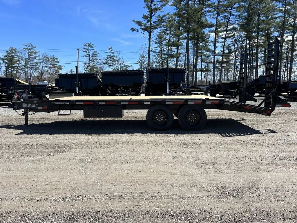 2024 Diamond C 8.5×20 20K Deckover Equipment Trailer w/ 72” Flip-Knee Ramps