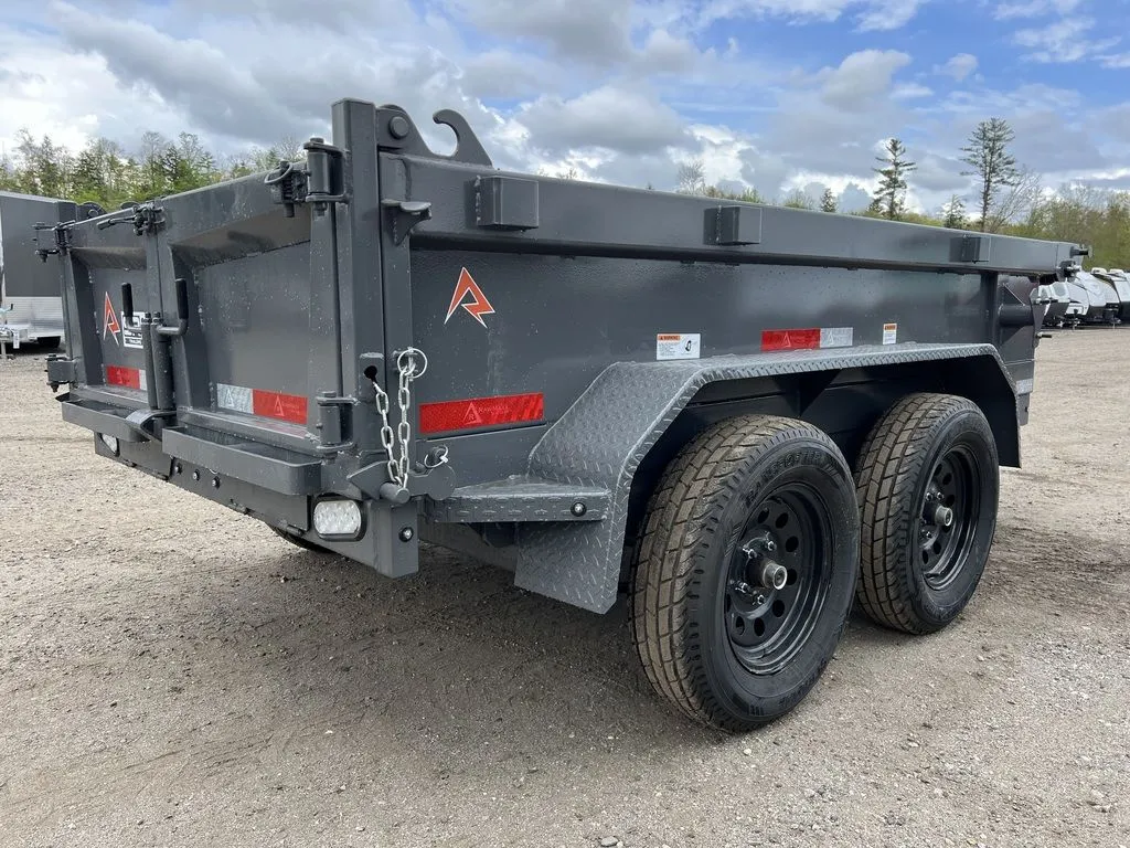 2024 RawMaxx 5X10 7K Powder Coated Dump Trailer w/Tarp Kit