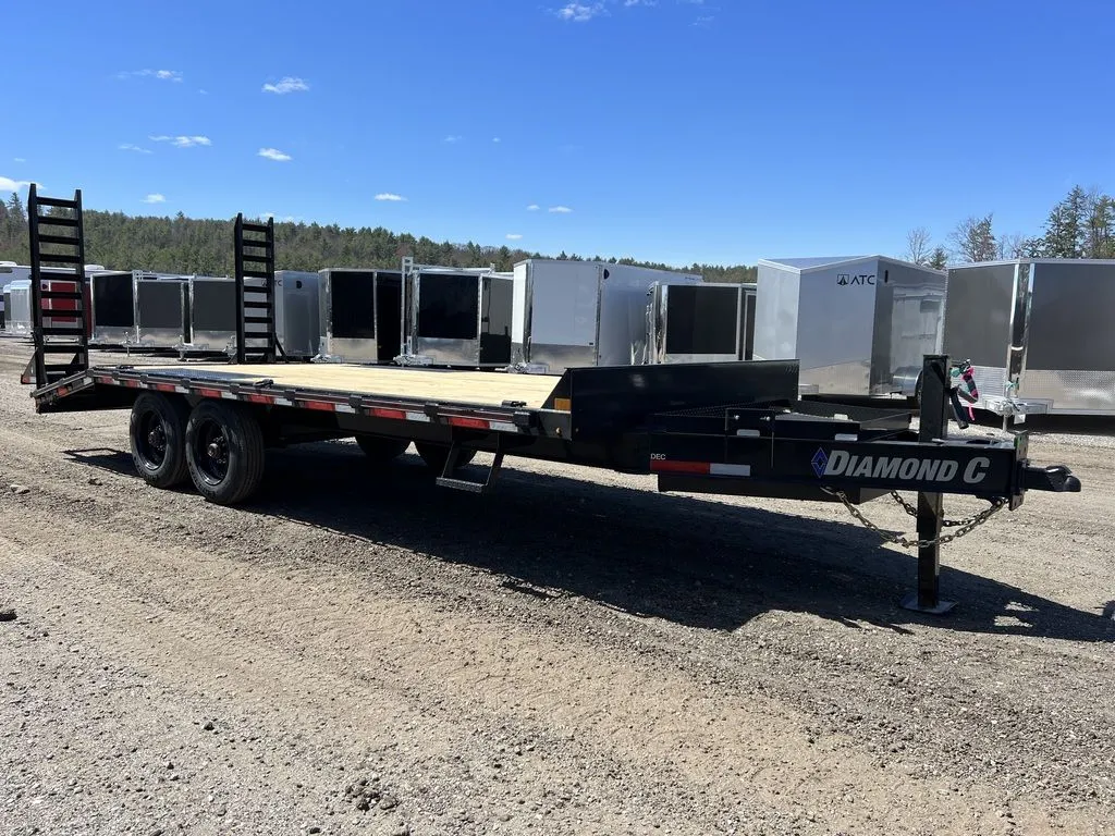 2024 Diamond C 8.5×20 20K Deckover Equipment Trailer w/ 72” Flip-Knee Ramps