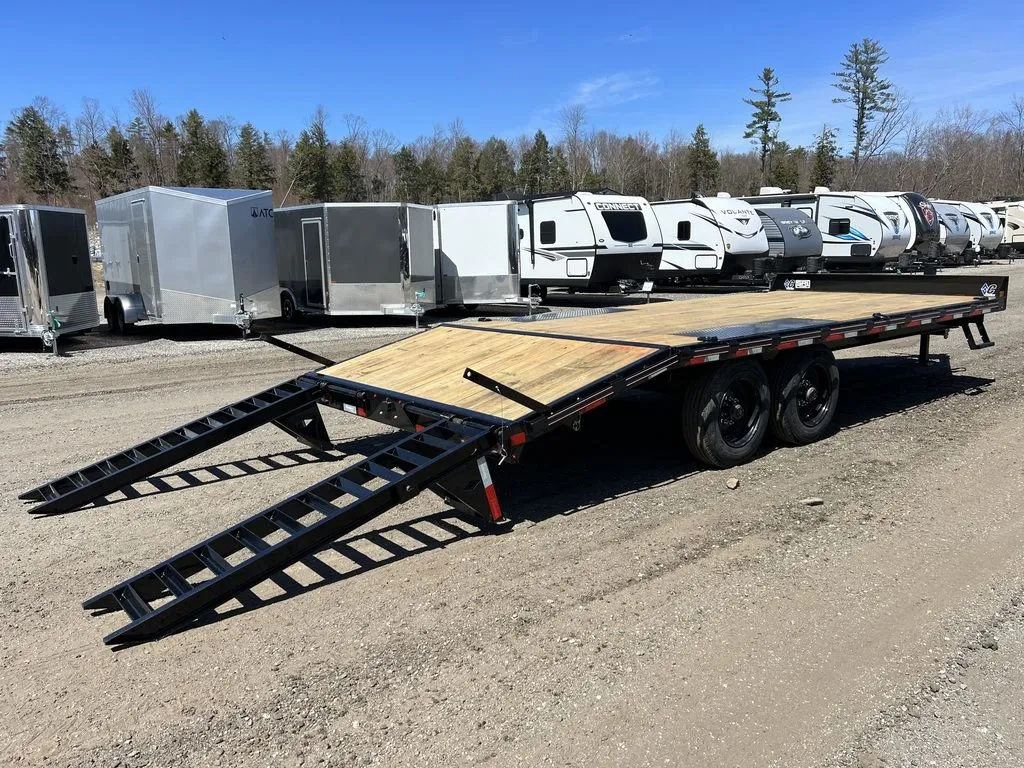 2024 Diamond C 8.5×20 20K Deckover Equipment Trailer w/ 72” Flip-Knee Ramps
