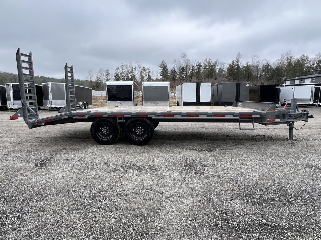 2024 Diamond C 8.5×20 20K Deckover Equipment Trailer w/ 72” Flip-Knee Ramps