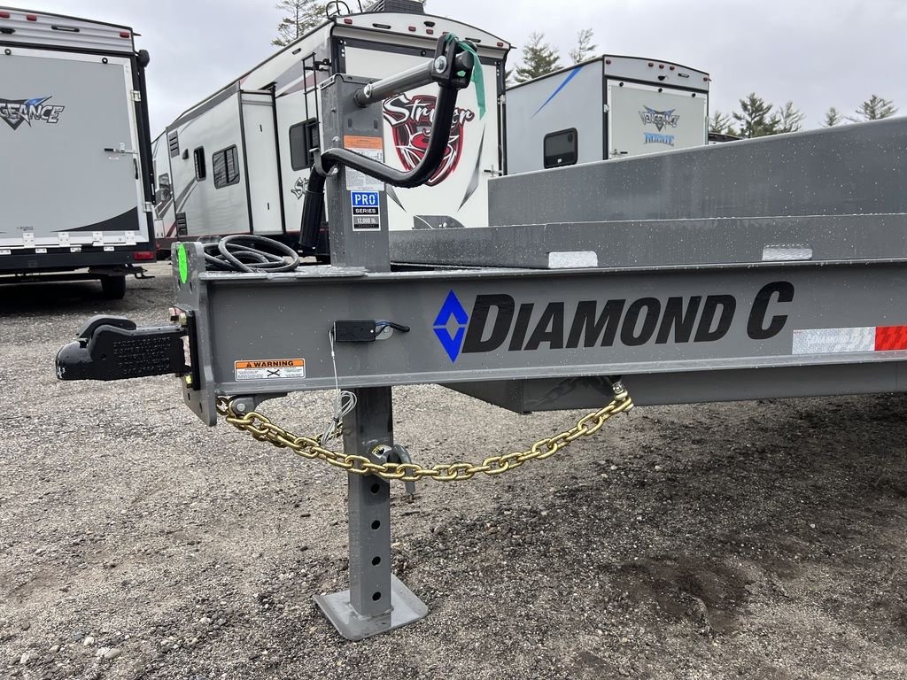 2024 Diamond C 8.5×20 20K Deckover Equipment Trailer w/ 72” Flip-Knee Ramps