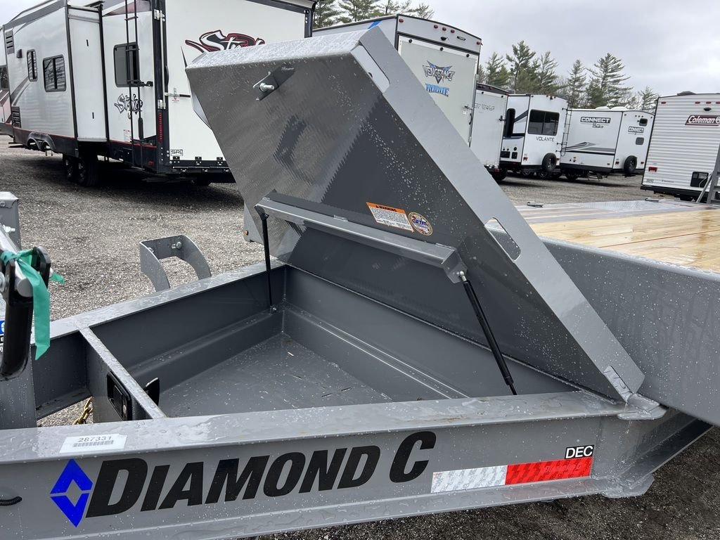 2024 Diamond C 8.5×20 20K Deckover Equipment Trailer w/ 72” Flip-Knee Ramps