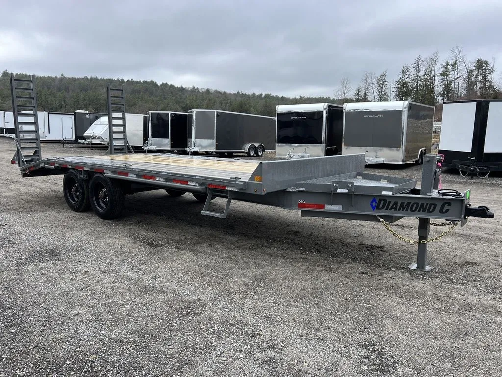 2024 Diamond C 8.5×20 20K Deckover Equipment Trailer w/ 72” Flip-Knee Ramps