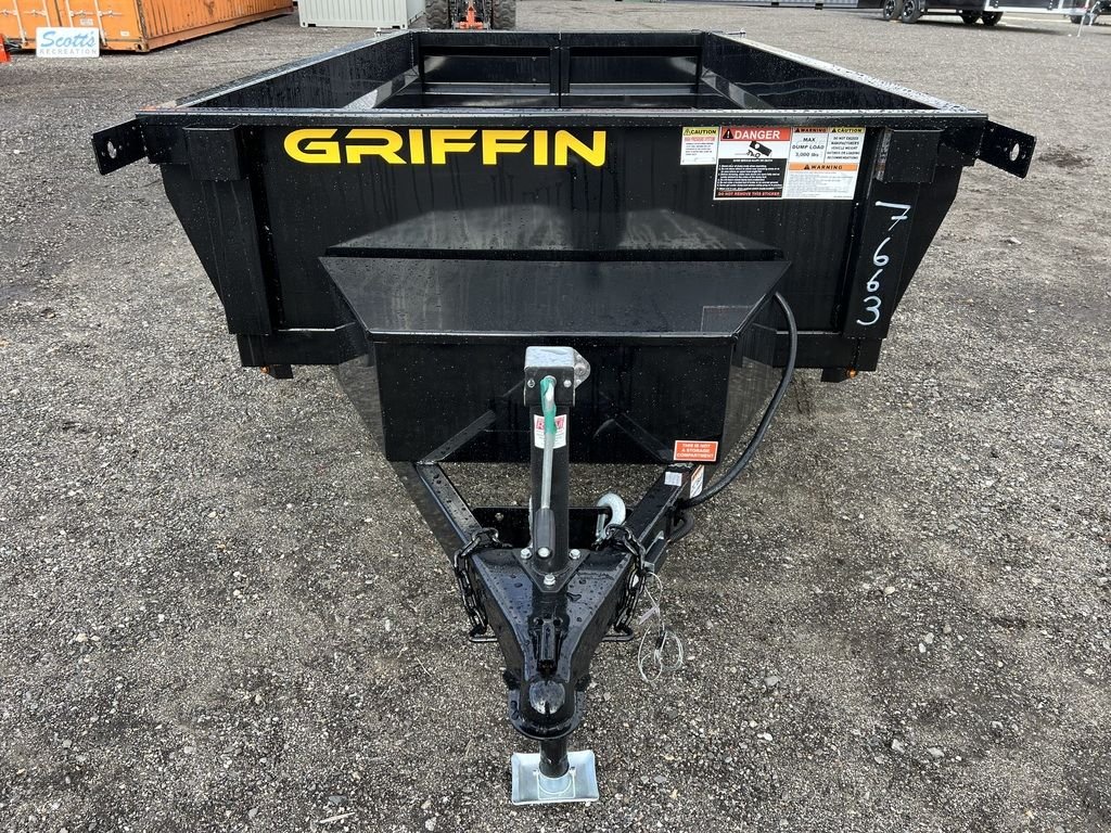 2024 Griffin Trailers 5×10 7K Powder Coated Dump w/Barn Door Gate
