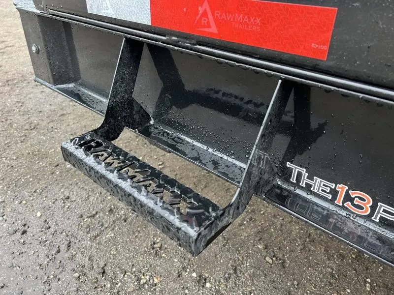 2024 RawMaxx Trailers 7X16 14K Powder Coated Dump w/ Tarp Kit