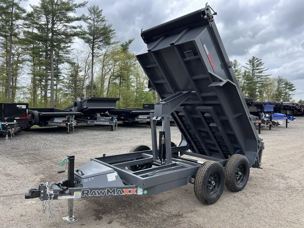 2024 RawMaxx 5X10 7K Powder Coated Dump Trailer w/Tarp Kit