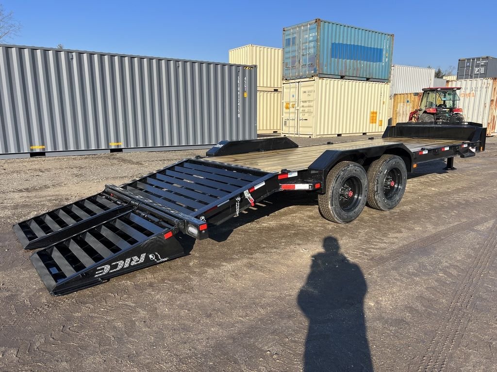 2024 Rice Trailers 7X18 Promax Industrial 21K Equipment w/Hydraulic Jack & Full Width Ramps