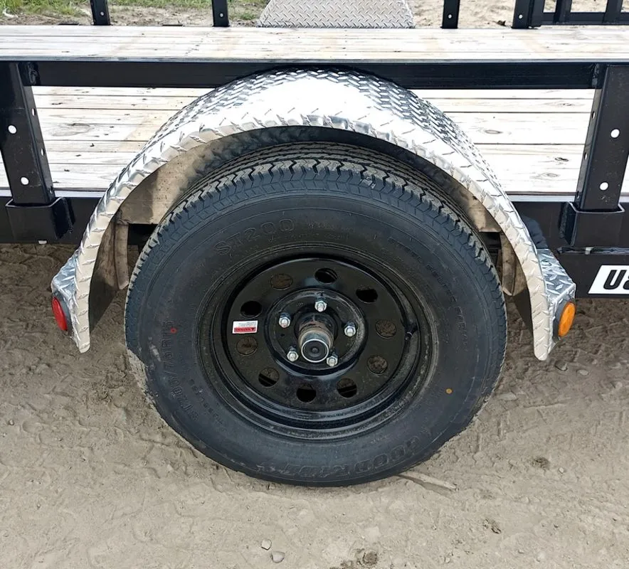 2024 PJ Trailers 7×14 Powder Coated Open Utility w/Rear Ramp Gate, ATV Side Loading Ramps