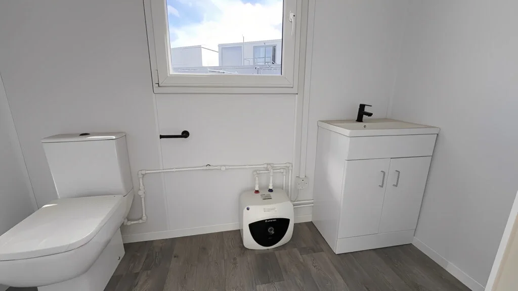 24ft x 9ft Site Office with Toilet – Sales Office / Marketing Suite / Portable Site Cabin