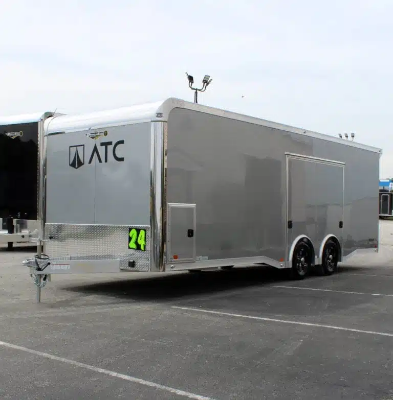 Enclosed ATC Car Trailer 2026 24ft. Aluminum ROM 400 w/Large Escape Door & Aluminum Wheels 5753