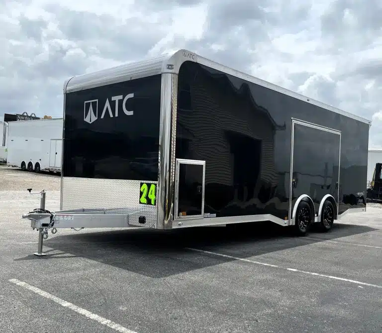 Enclosed ATC Car Trailer 2026 24ft. Aluminum ROM 450 w/Large Escape Door & LifeTrac 6106