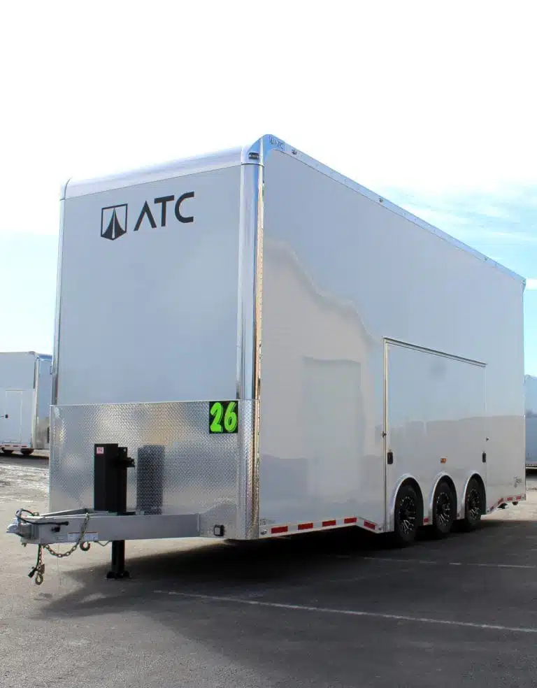 Enclosed ATC Car Trailer 2026 26ft. Aluminum Stacker ROM 800 w/Tiltable 14ft. Lift 5949