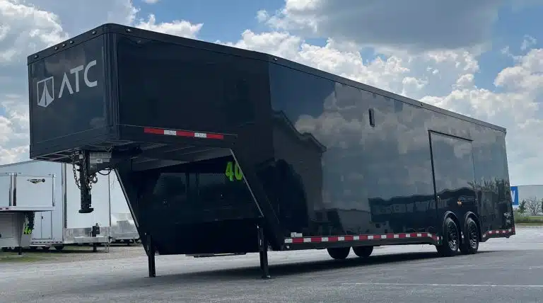 Enclosed ATC Gooseneck Car Trailer 2026 40ft. Aluminum ROM 500 w/Black Trim Package 5789