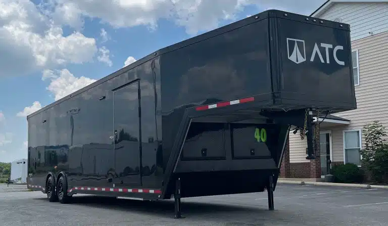 Enclosed ATC Gooseneck Car Trailer 2026 40ft. Aluminum ROM 500 w/Black Trim Package 5789
