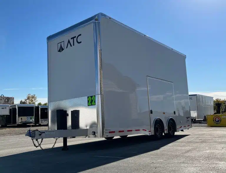 Enclosed ATC Car Trailer 2026 22ft. Aluminum Stacker ROM 900 w/14ft. Tiltable Lift 5264