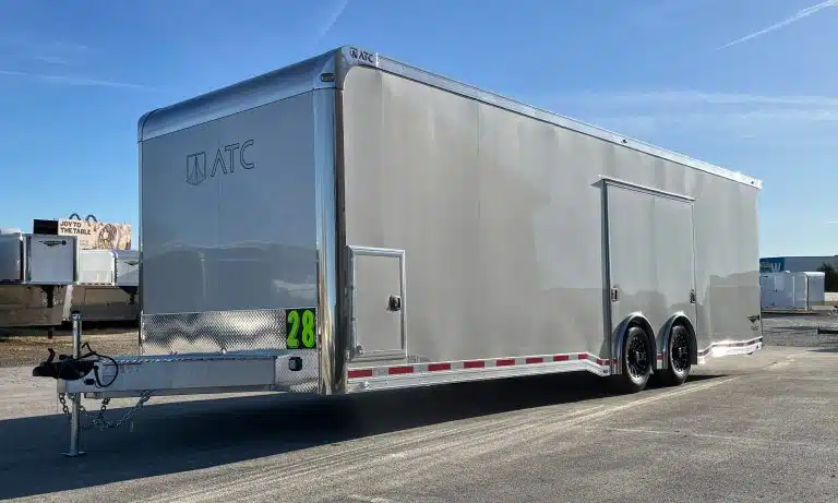 Enclosed ATC Car Trailer 2026 28ft. Aluminum ROM 550 w/LifeTrac & Large Escape Door 5950