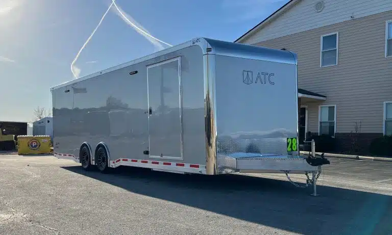 Enclosed ATC Car Trailer 2026 28ft. Aluminum ROM 550 w/LifeTrac & Large Escape Door 5950